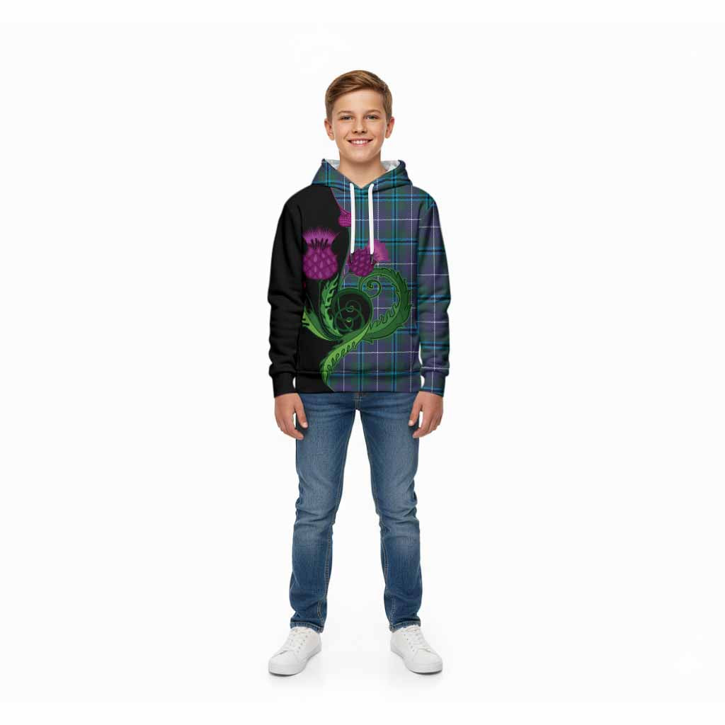 Sandilands Tartan Kid Hoodie Traditional Scottish Thistle