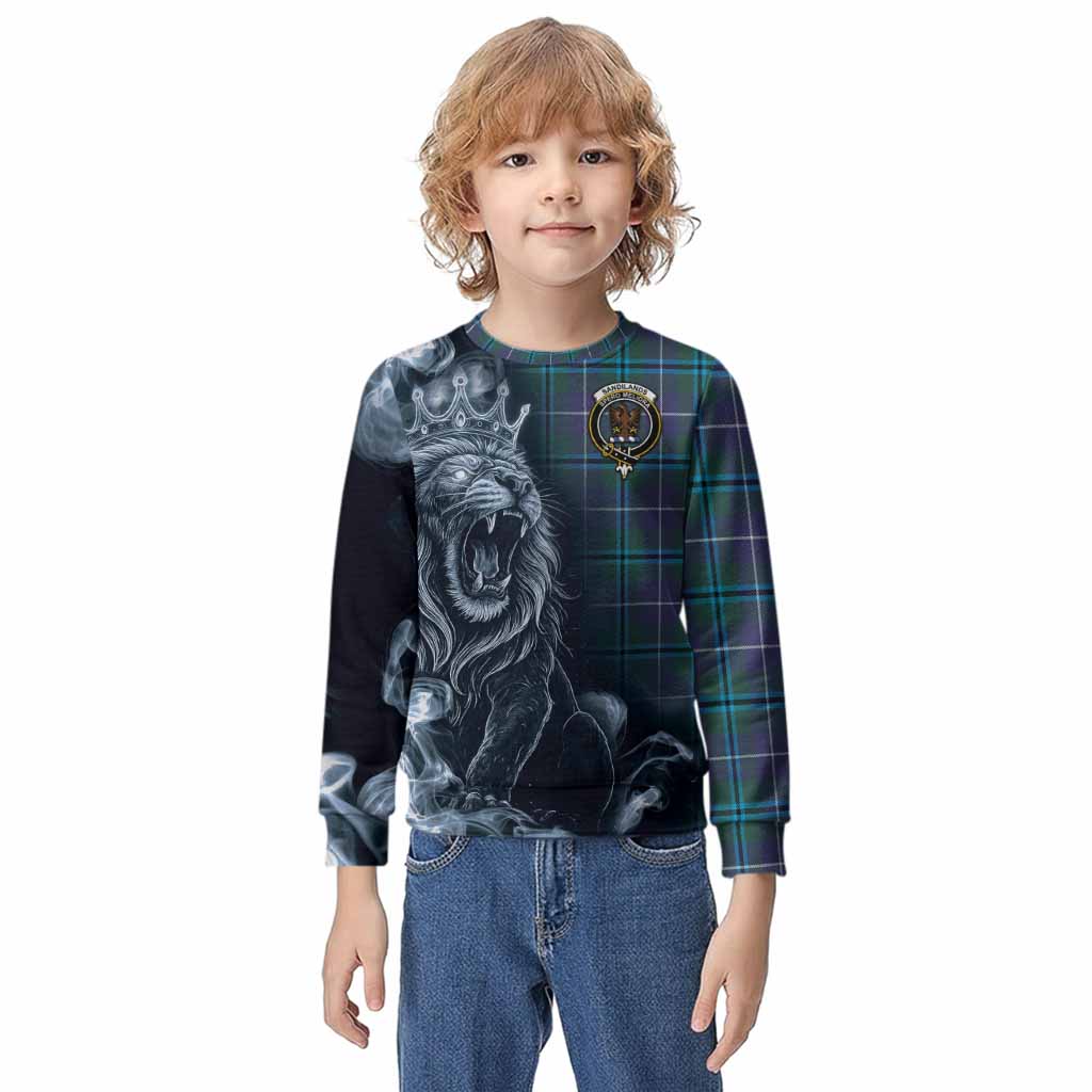 Sandilands Tartan Kid Knitted Sweatshirt Roaring Lion Heritage