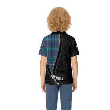 Sandilands Tartan Kid Polo Shirt New Zealand Pattern Unique Zipper Stylized