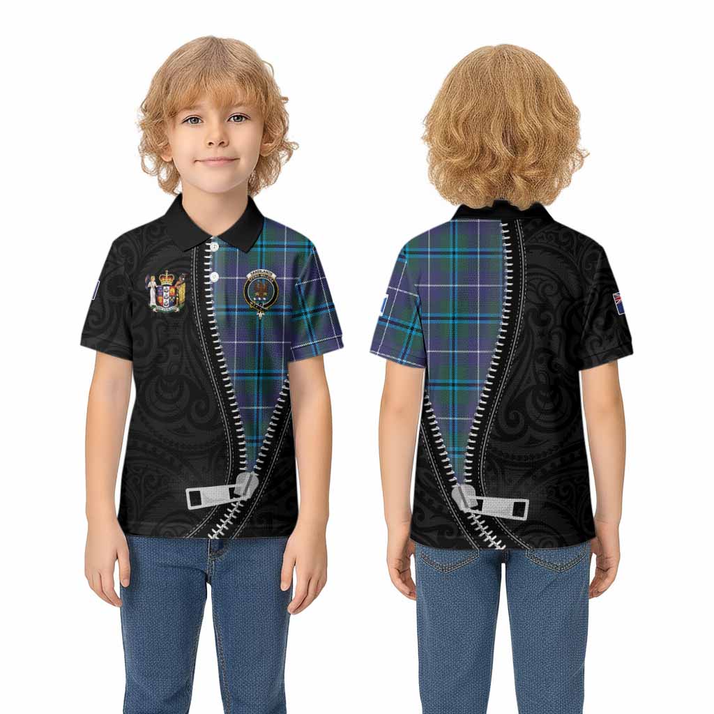 Sandilands Tartan Kid Polo Shirt New Zealand Pattern Unique Zipper Stylized