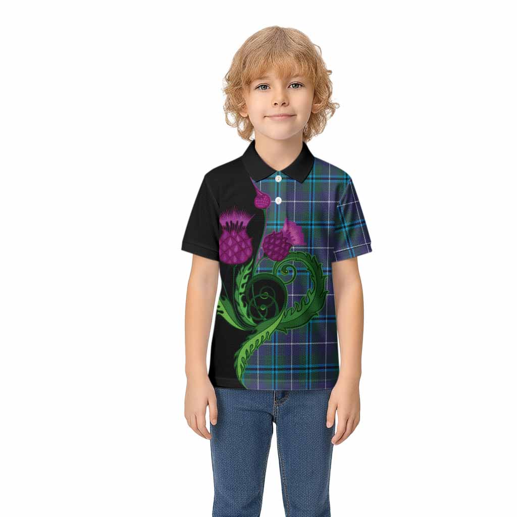 Sandilands Tartan Kid Polo Shirt Traditional Scottish Thistle
