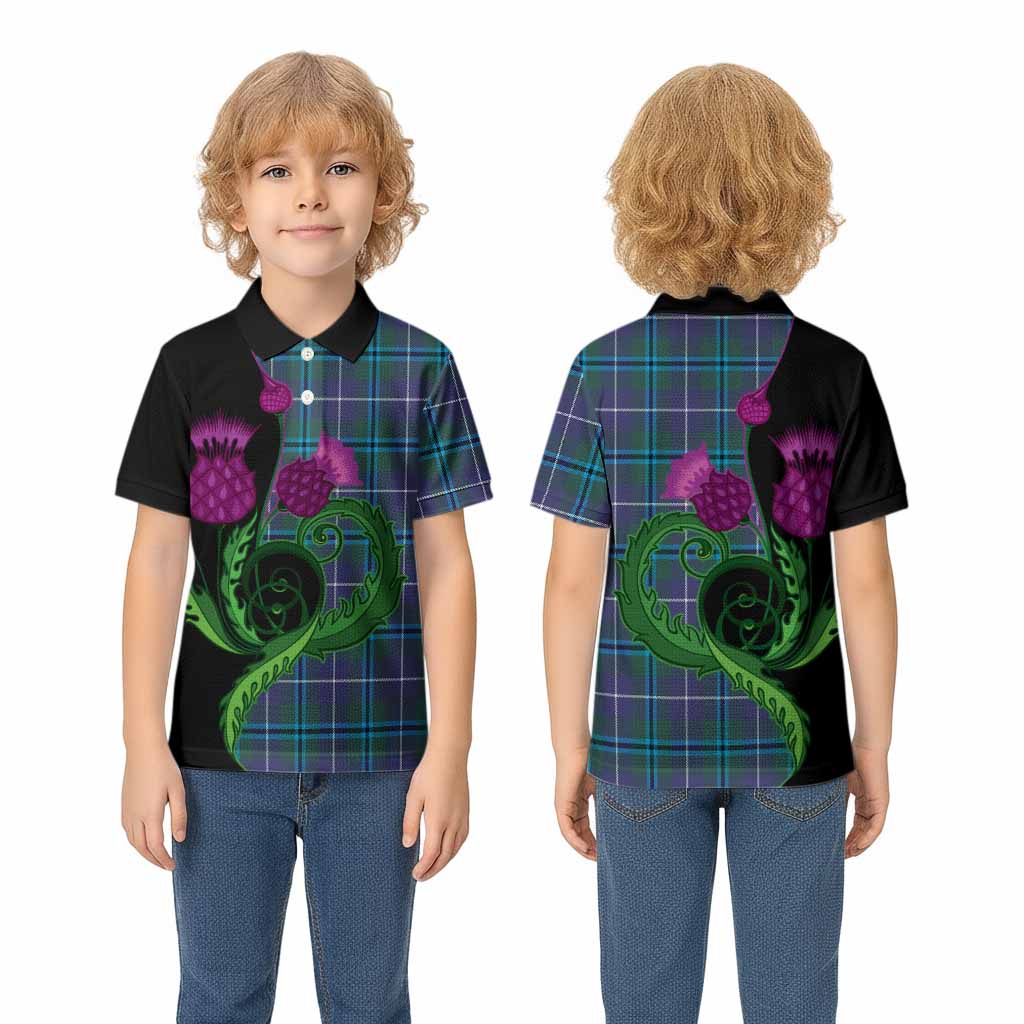 Sandilands Tartan Kid Polo Shirt Traditional Scottish Thistle