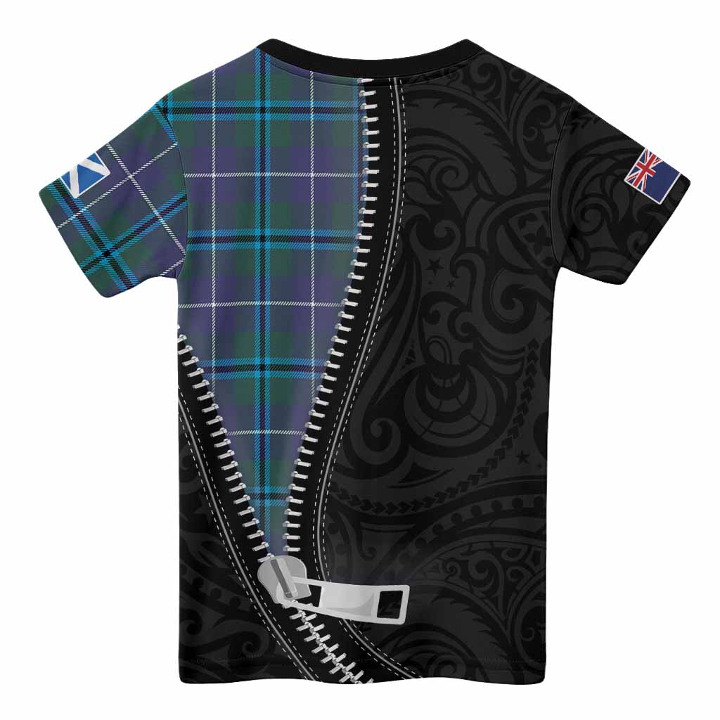 Sandilands Tartan Kid T-shirt New Zealand Pattern Unique Zipper Stylized