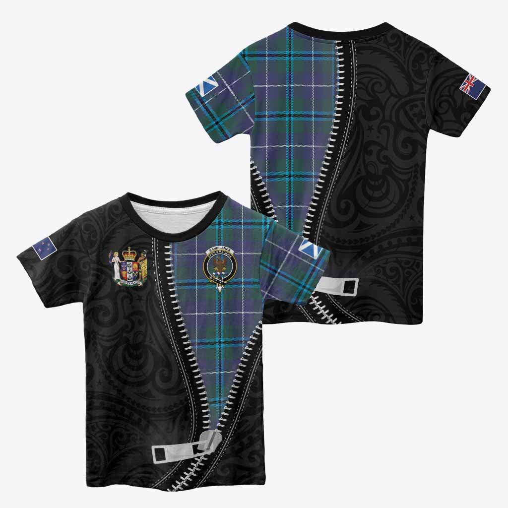 Sandilands Tartan Kid T-shirt New Zealand Pattern Unique Zipper Stylized