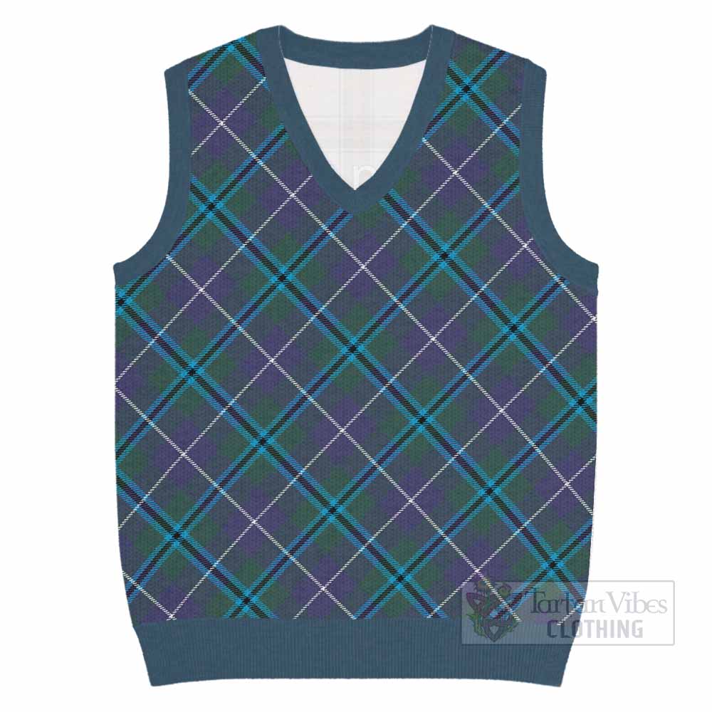 Sandilands Tartan  Knitted V-Neck Vest Cross Style