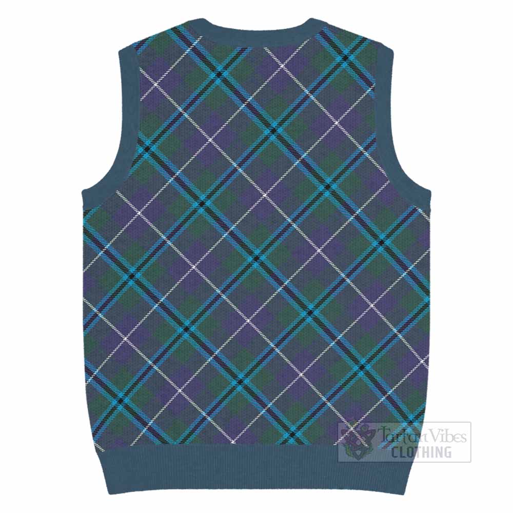 Sandilands Tartan  Knitted V-Neck Vest Cross Style