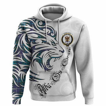 Sandilands Tartan Lion Roar Hoodie Alba Gu Brath with Celtic Motifs