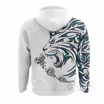 Sandilands Tartan Lion Roar Hoodie Alba Gu Brath with Celtic Motifs