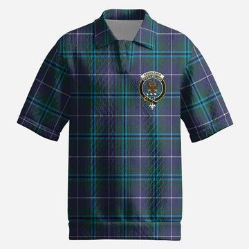 Sandilands Tartan Men’s Polo Sweater Top with Family Crest