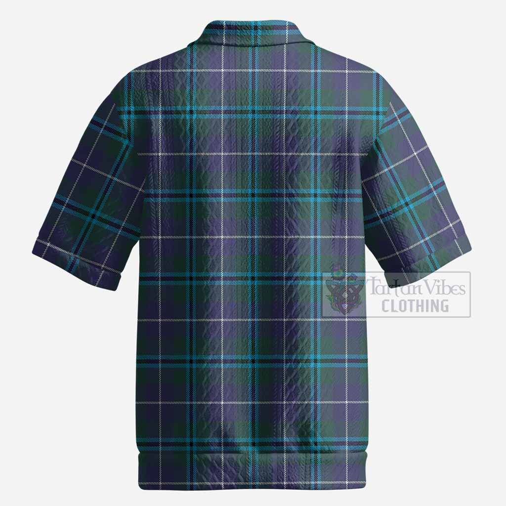 Sandilands Tartan Men’s Polo Sweater Top with Family Crest