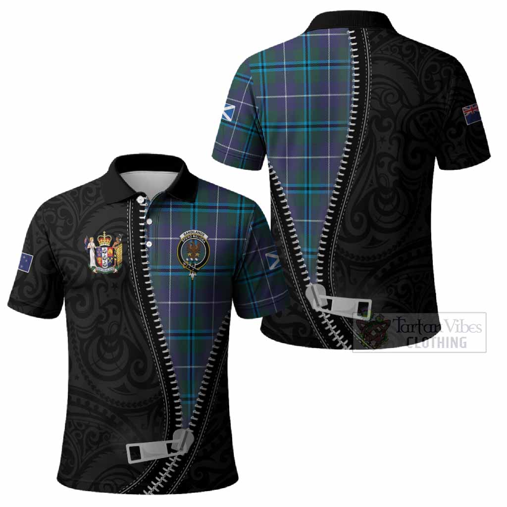 Sandilands Tartan Polo Shirt New Zealand Pattern Unique Zipper Stylized