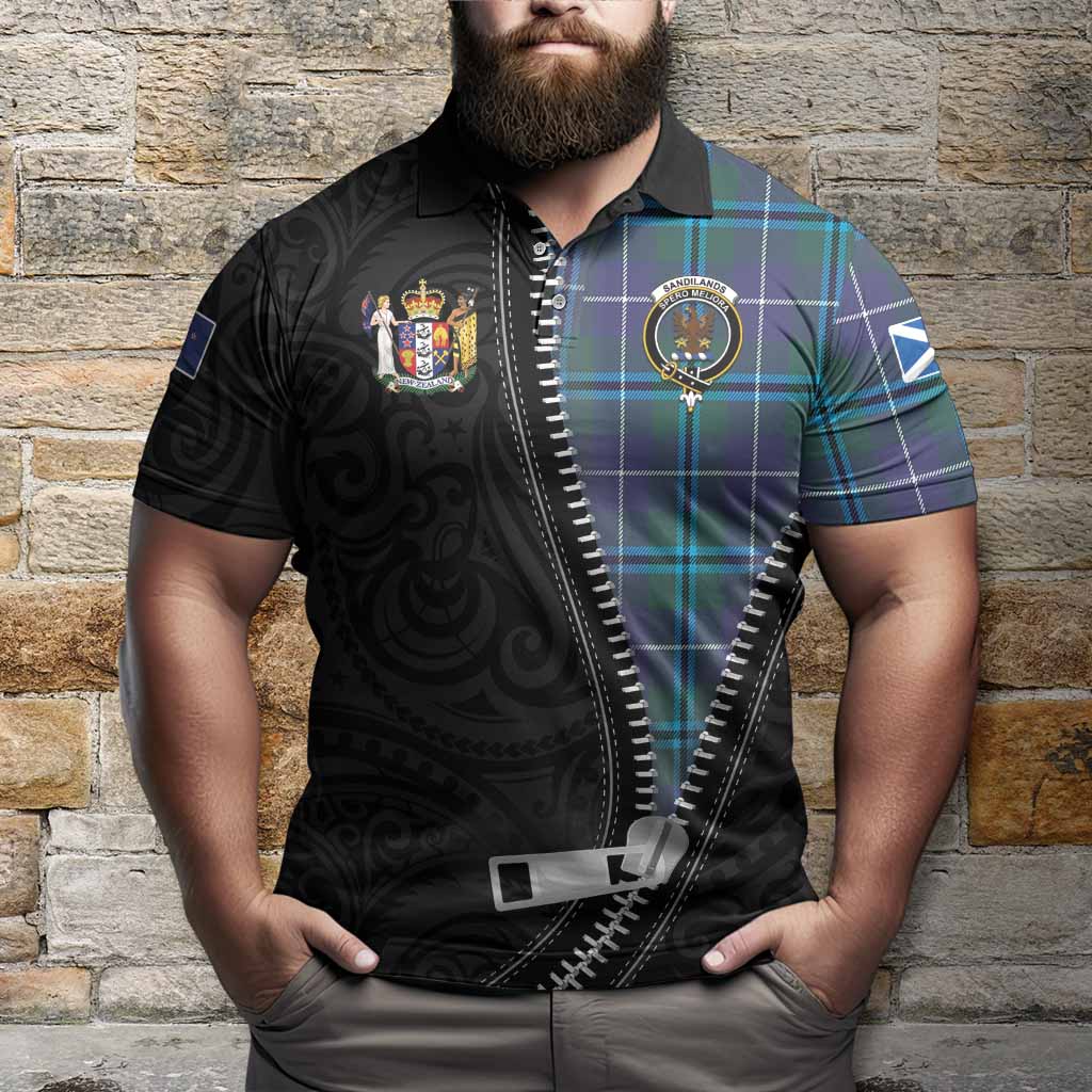 Sandilands Tartan Polo Shirt New Zealand Pattern Unique Zipper Stylized