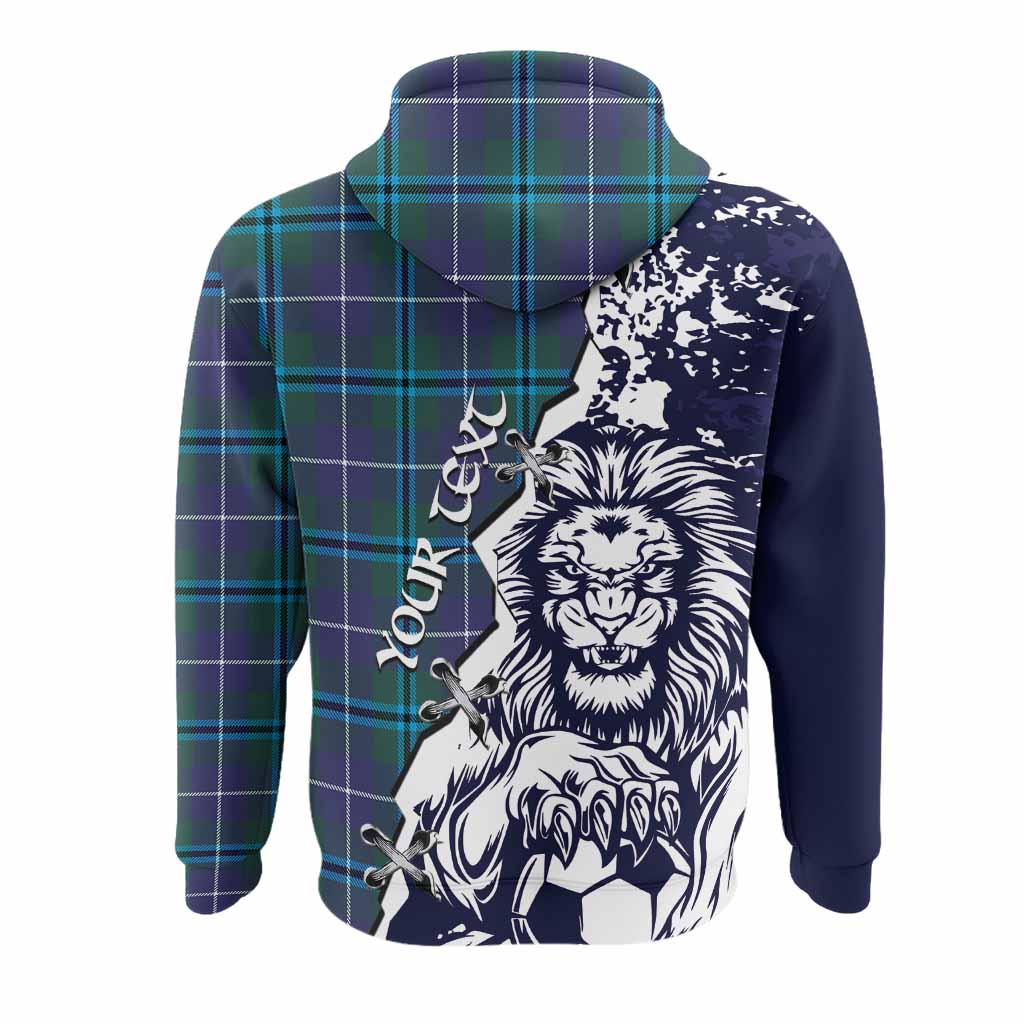 Sandilands Tartan Scottish Hoodie Angry Lion With Soccer Ball Style