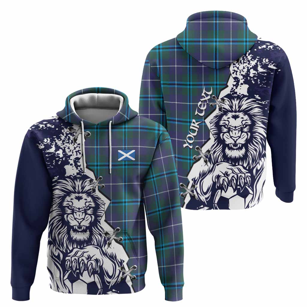 Sandilands Tartan Scottish Hoodie Angry Lion With Soccer Ball Style