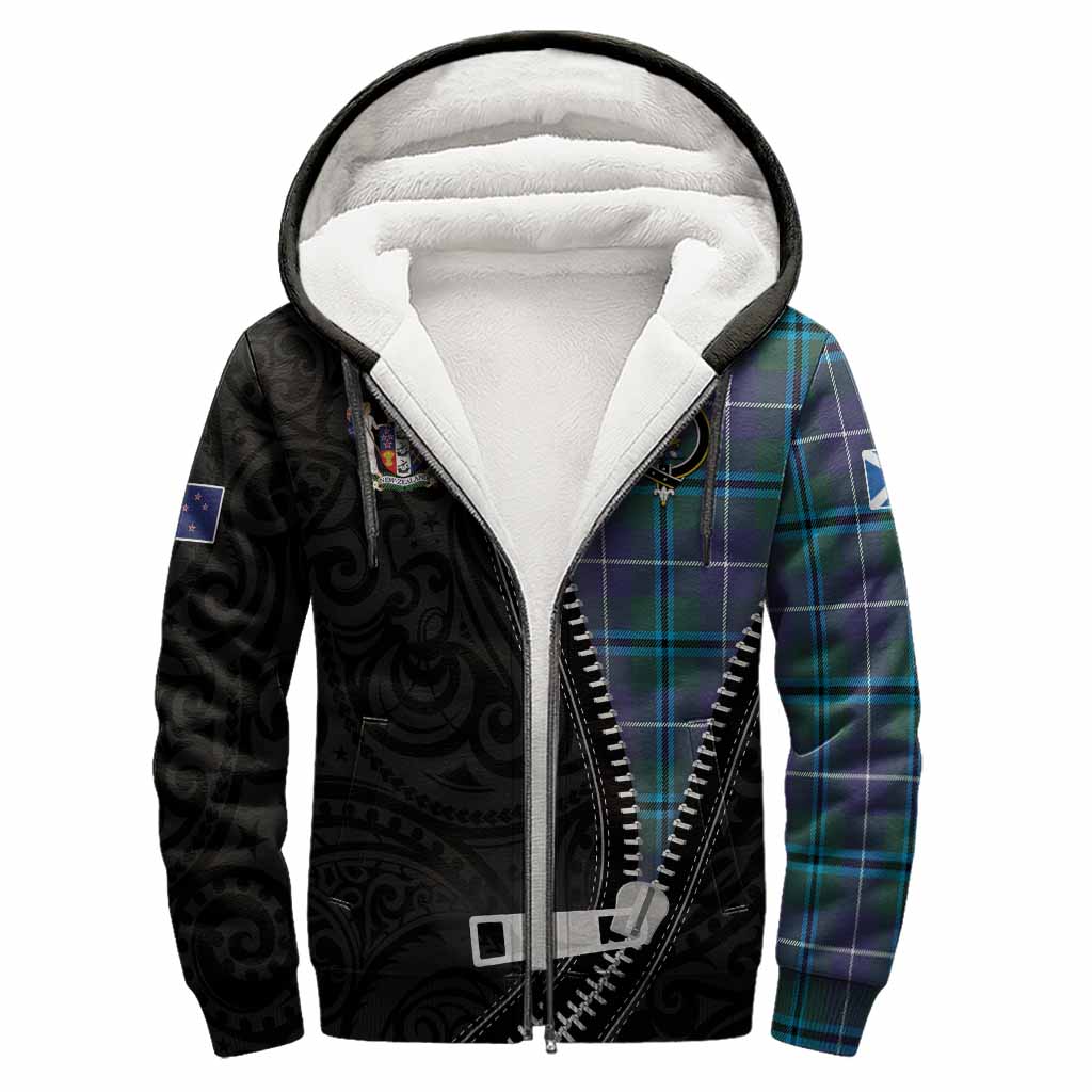 Sandilands Tartan Sherpa Hoodie New Zealand Pattern Unique Zipper Stylized
