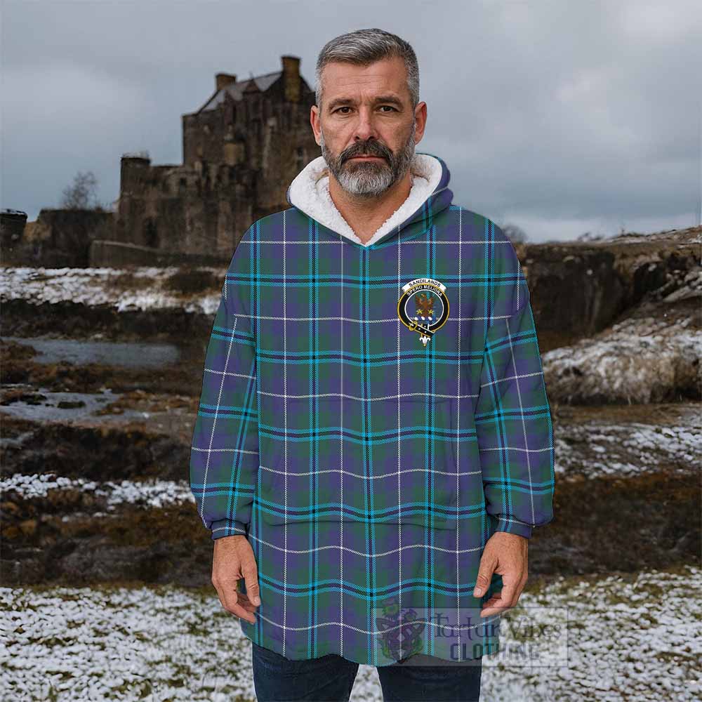 Sandilands Tartan Wearable Blanket with Family Crest - Tartan Vibes Clothing
