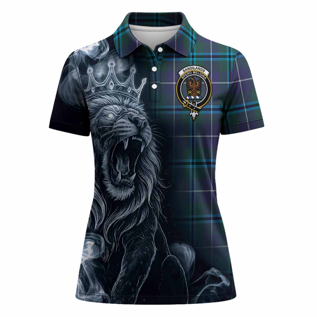 Sandilands Tartan Women Polo Shirt Roaring Lion Heritage