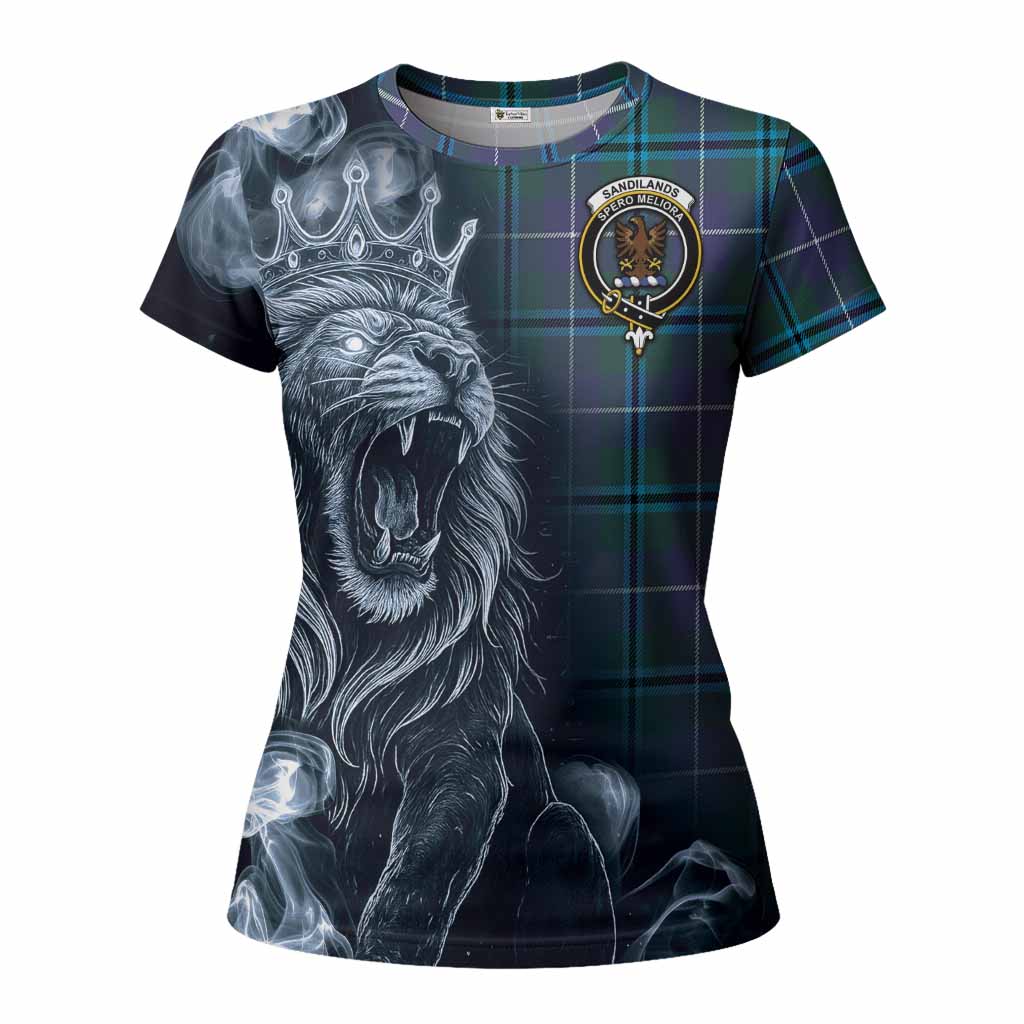 Sandilands Tartan Women T shirt Roaring Lion Heritage
