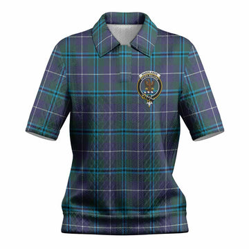 Sandilands Tartan Women’s Polo Sweater Top with Family Crest