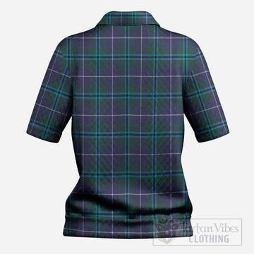 Sandilands Tartan Women’s Polo Sweater Top with Family Crest
