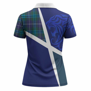 Sandilands The Scottish Football Crest Women Polo Shirt Lion-Tartan Army