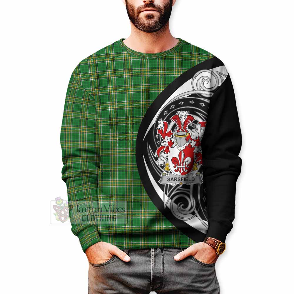 Sarsfield Irish Clan Sweatshirt Celtic Circle Style - Tartan Vibes Clothing