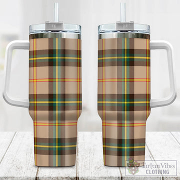Saskatchewan Province Canada Tartan Tumbler with Handle