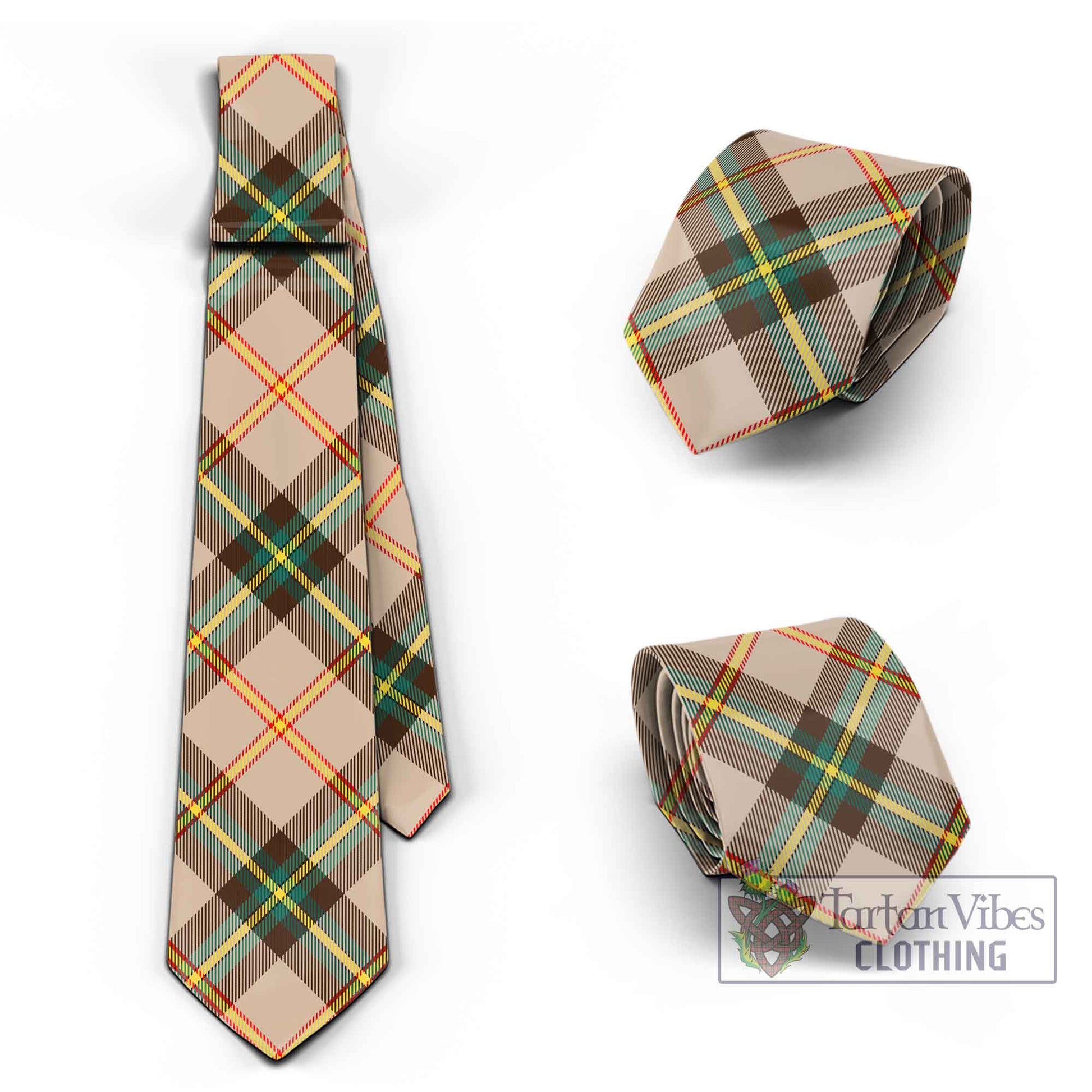 Saskatchewan Province Canada Tartan Classic Necktie Cross Style Necktie One Size - Tartan Vibes Clothing