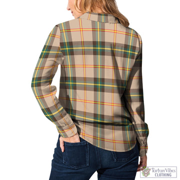 Saskatchewan Province Canada Tartan Womens Casual Shirt