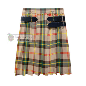 Saskatchewan Province Canada Tartan Men's Pleated Skirt - Fashion Casual Retro Scottish Kilt Style