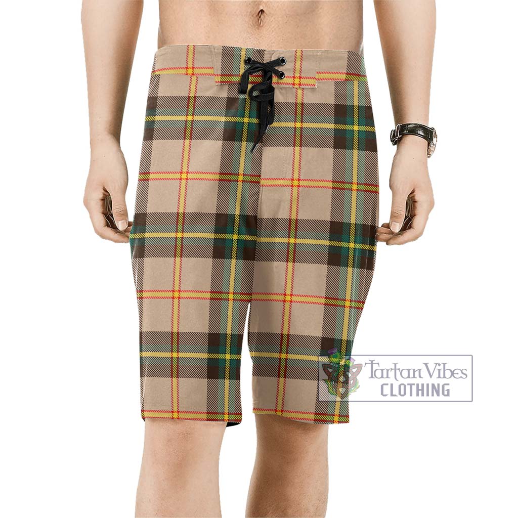 Saskatchewan Province Canada Tartan Men's Board Shorts Men - Tartan Vibes Clothing