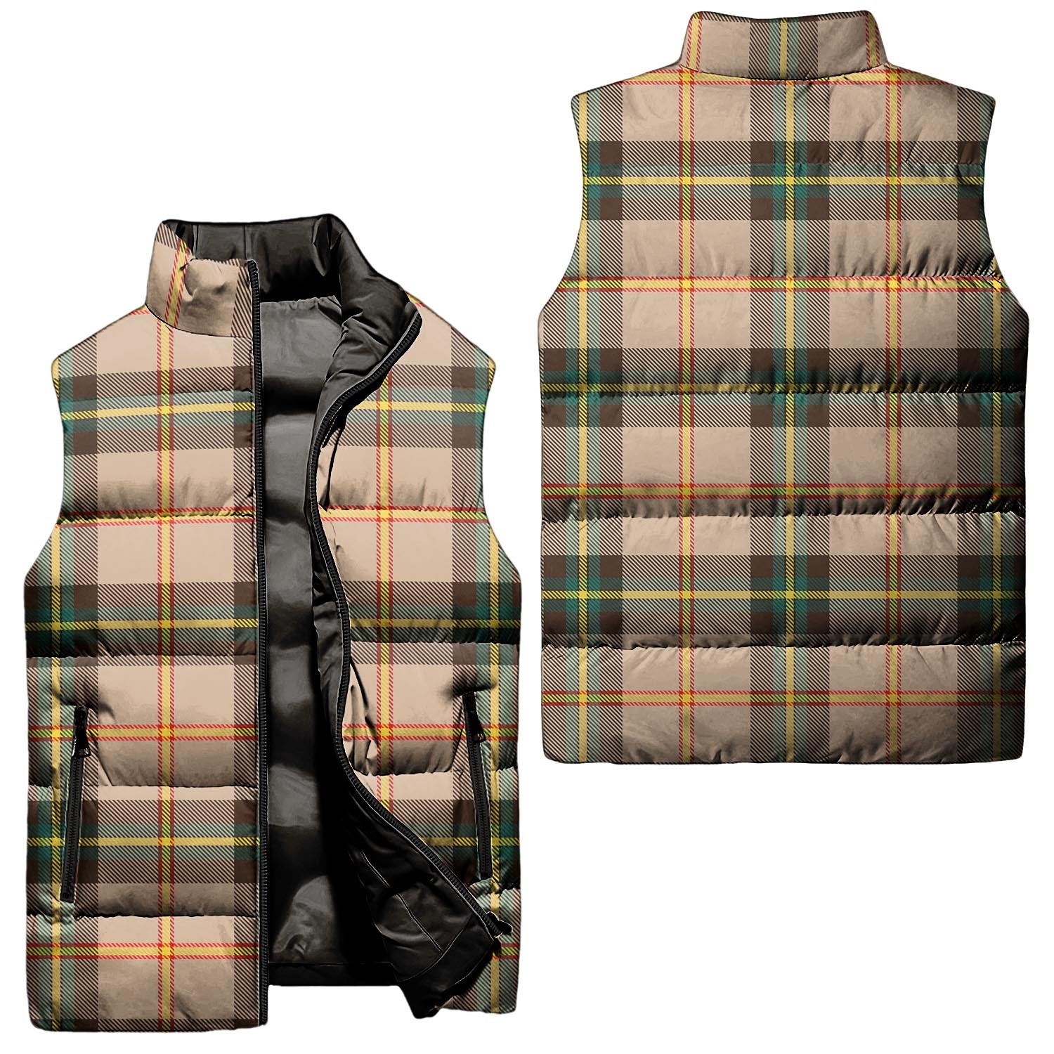 Saskatchewan Province Canada Tartan Sleeveless Puffer Jacket Unisex - Tartanvibesclothing