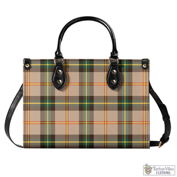Saskatchewan Province Canada Tartan Luxury Leather Handbags