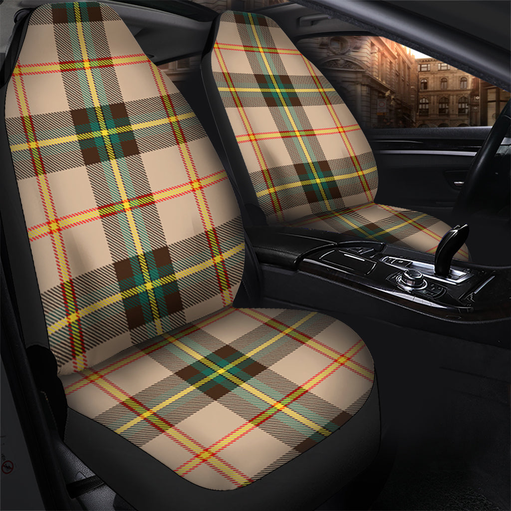 Saskatchewan Province Canada Tartan Car Seat Cover One Size - Tartanvibesclothing