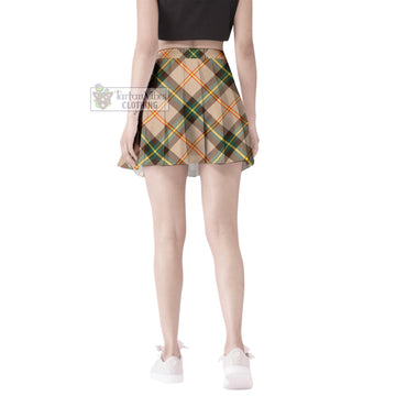 Saskatchewan Province Canada Tartan Women's Plated Mini Skirt Cross Style