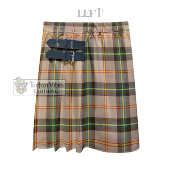 Saskatchewan Province Canada Tartan Men's Pleated Skirt - Fashion Casual Retro Scottish Kilt Style