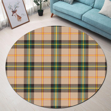 Saskatchewan Province Canada Tartan Round Rug