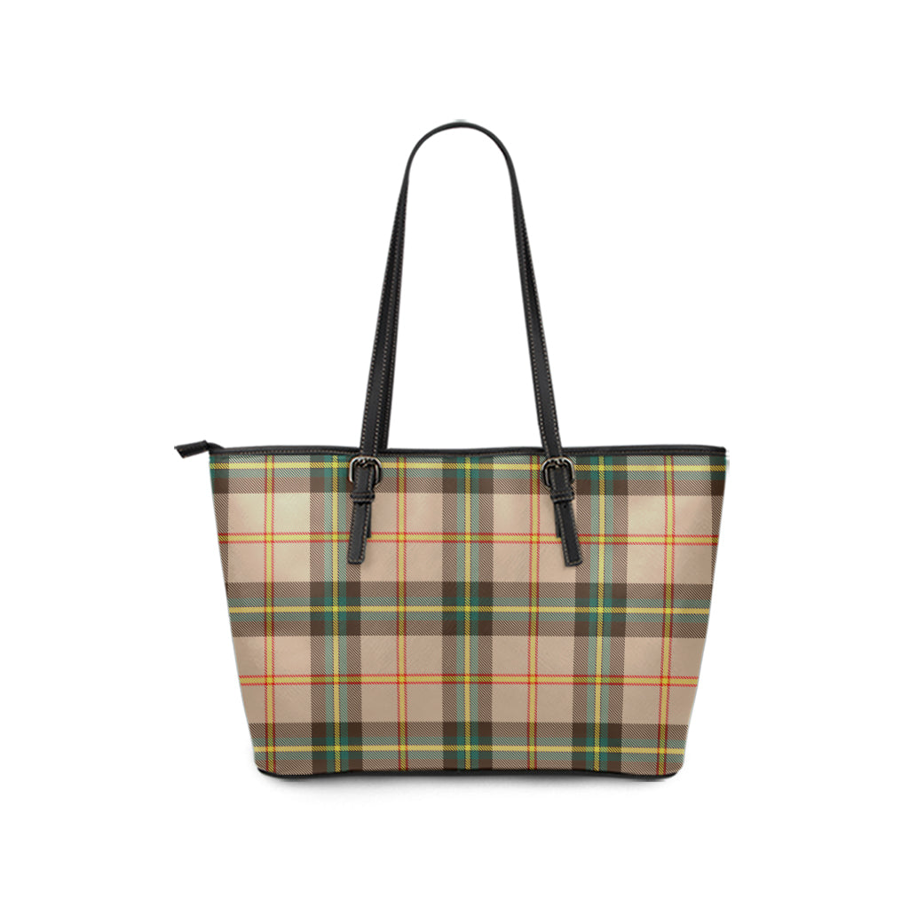 saskatchewan-province-canada-tartan-leather-tote-bag