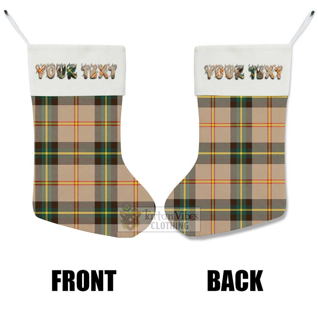 Saskatchewan Province Canada Tartan Christmas Stocking with Personalized Text - Tartan Vibes Clothing