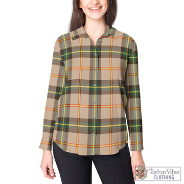 Saskatchewan Province Canada Tartan Womens Casual Shirt