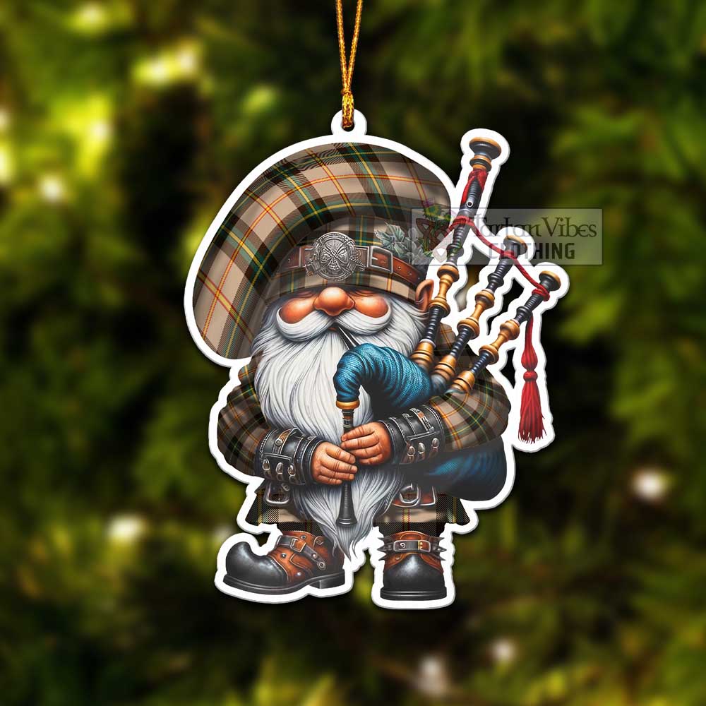 Tartan Vibes Clothing Saskatchewan Province Canada Tartan Badpiper Gnome Christmas Ornament