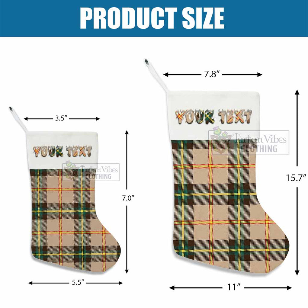 Saskatchewan Province Canada Tartan Christmas Stocking with Personalized Text - Tartan Vibes Clothing