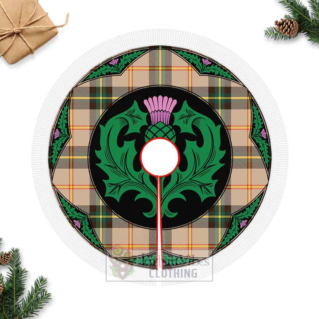 Tartan Vibes Clothing Saskatchewan Province Canada Tartan Christmas Tree Skirt Scottish Thistle Style