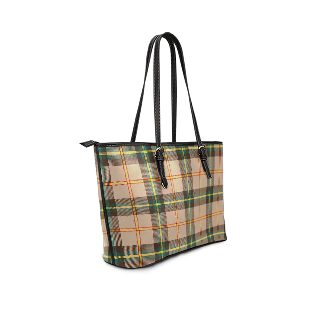 saskatchewan-province-canada-tartan-leather-tote-bag