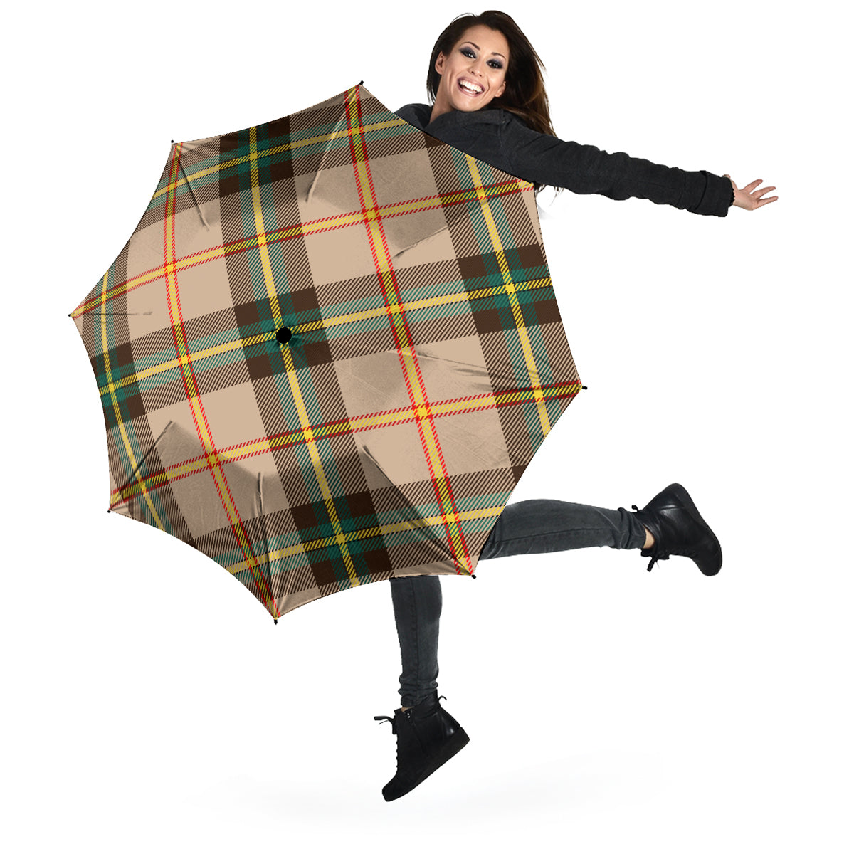 Saskatchewan Province Canada Tartan Umbrella - Tartanvibesclothing