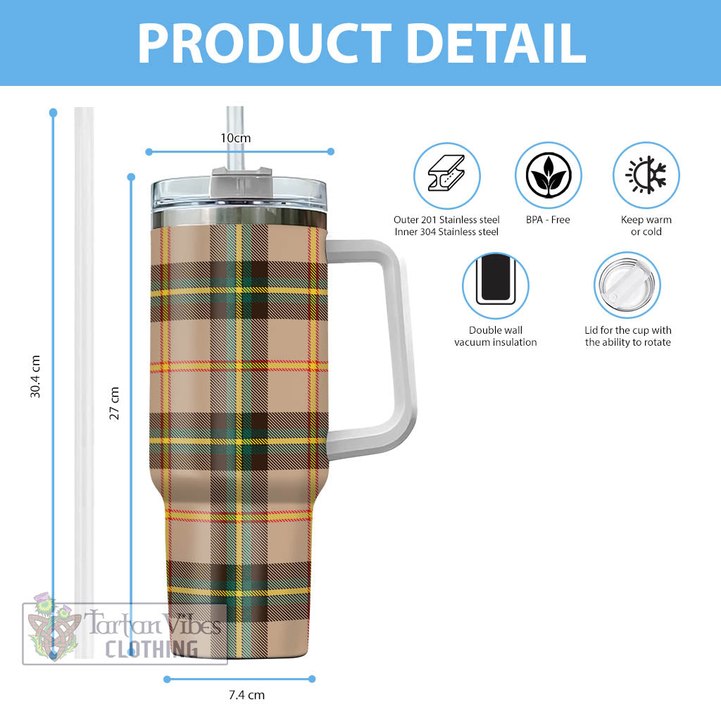 Saskatchewan Province Canada Tartan Tumbler with Handle - Tartan Vibes Clothing