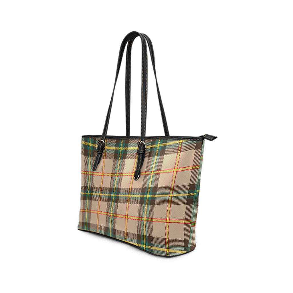 saskatchewan-province-canada-tartan-leather-tote-bag