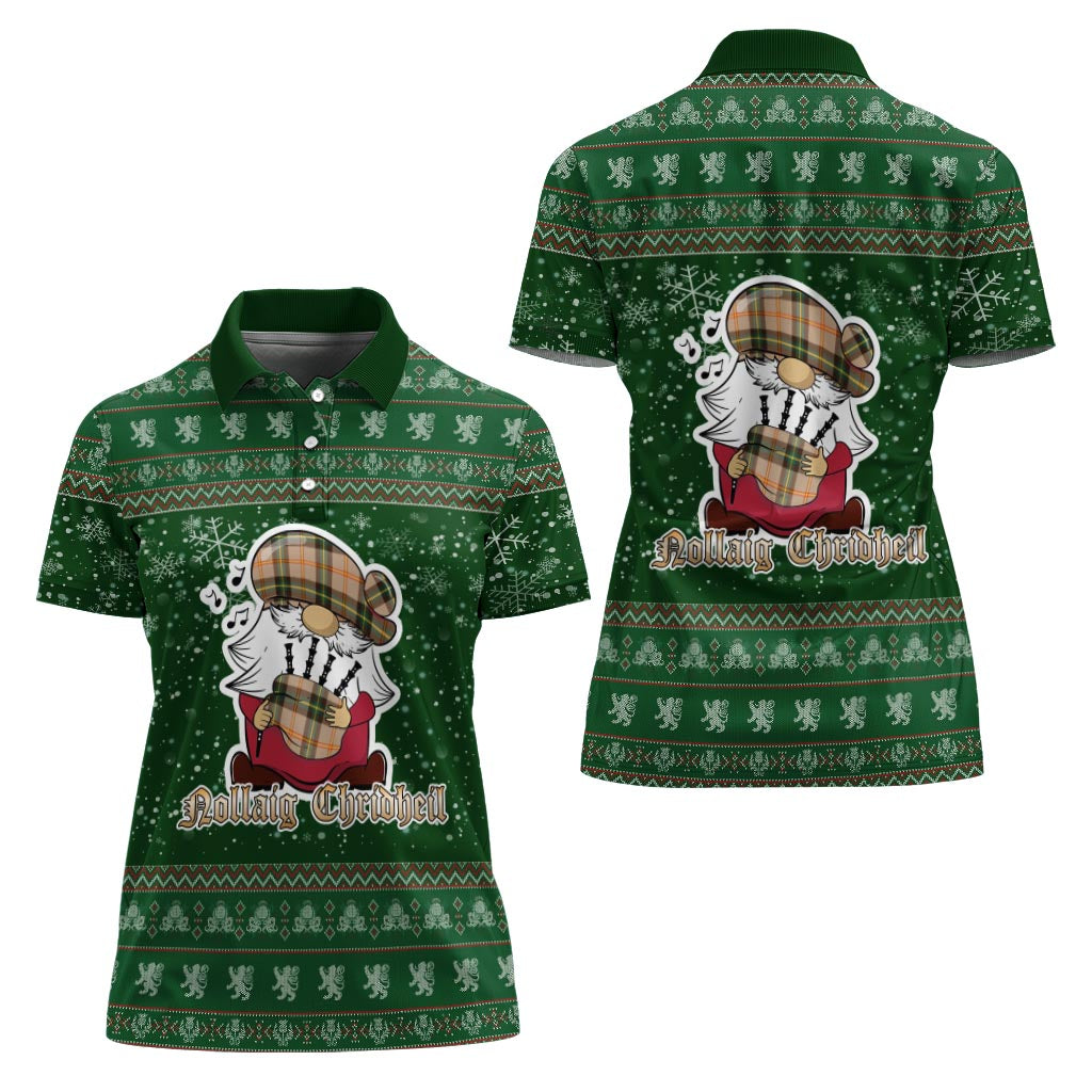 Saskatchewan Province Canada Clan Christmas Family Polo Shirt with Funny Gnome Playing Bagpipes - Tartanvibesclothing