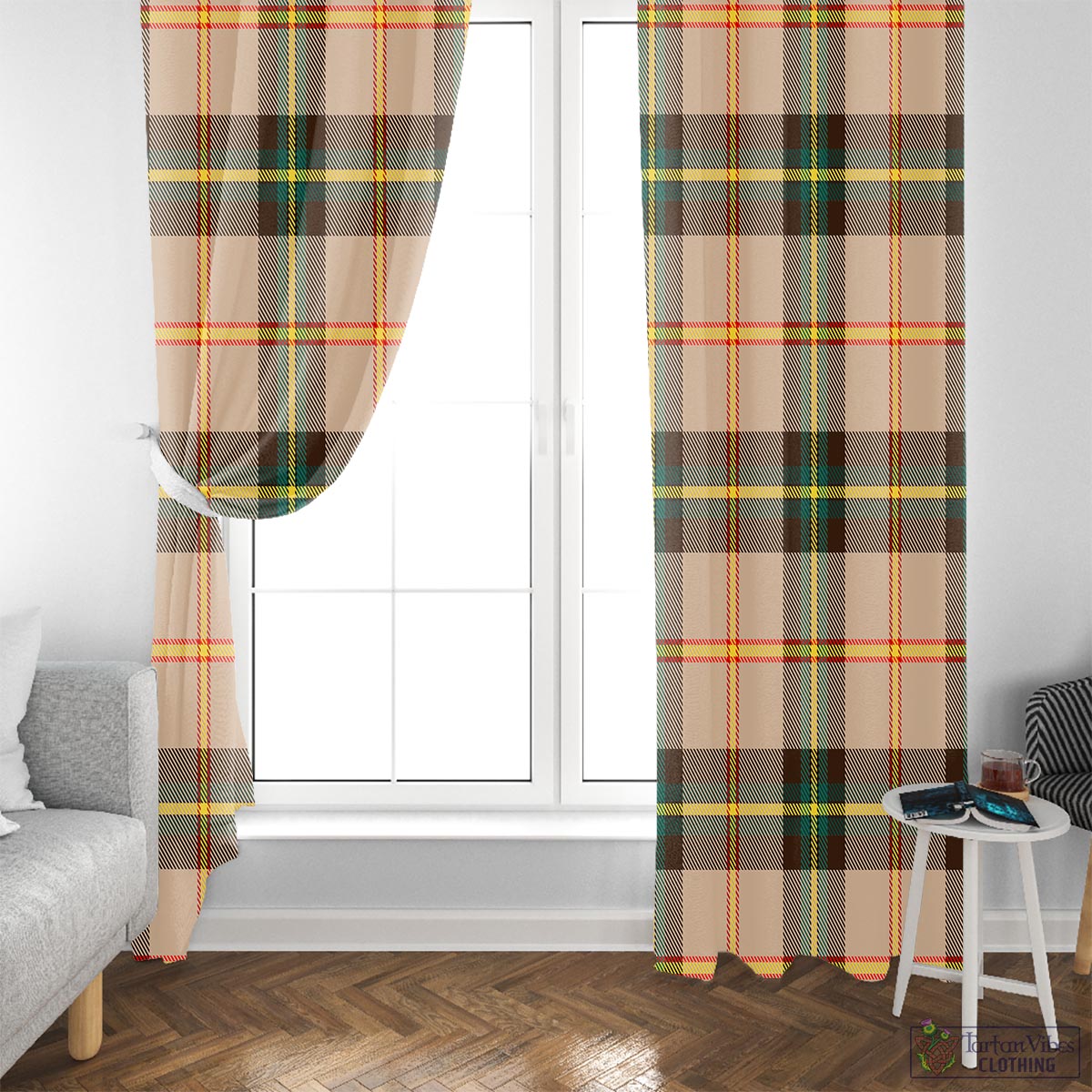 Saskatchewan Province Canada Tartan Window Curtain