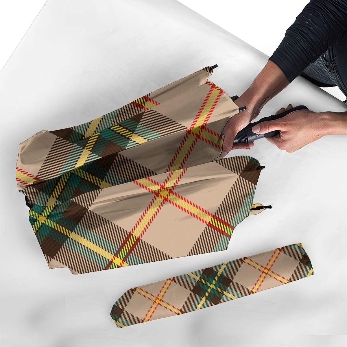 Saskatchewan Province Canada Tartan Umbrella - Tartanvibesclothing